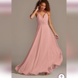 David's Bridal Ballet Spaghetti Strap Gown